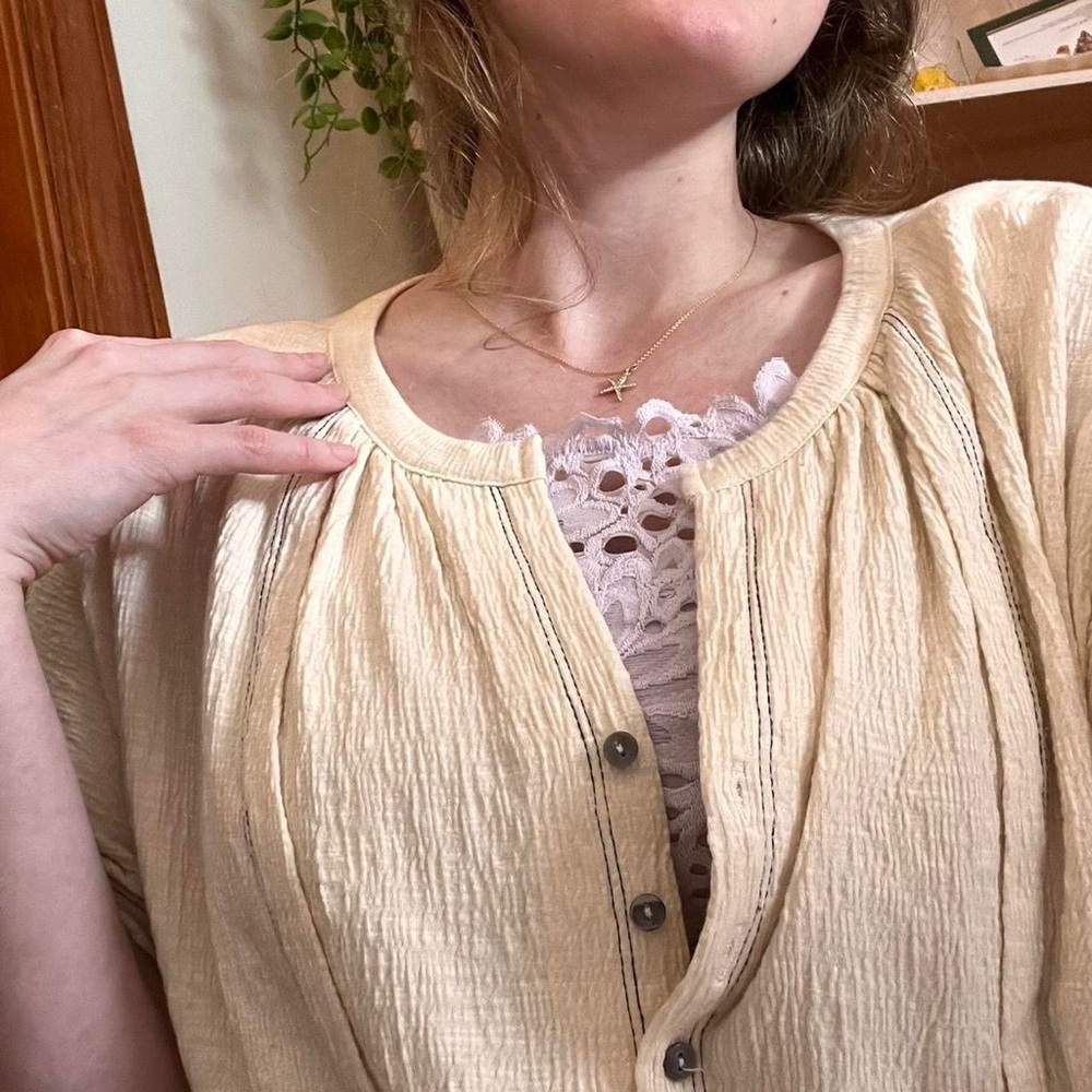 Boho Beachy Peasant Top